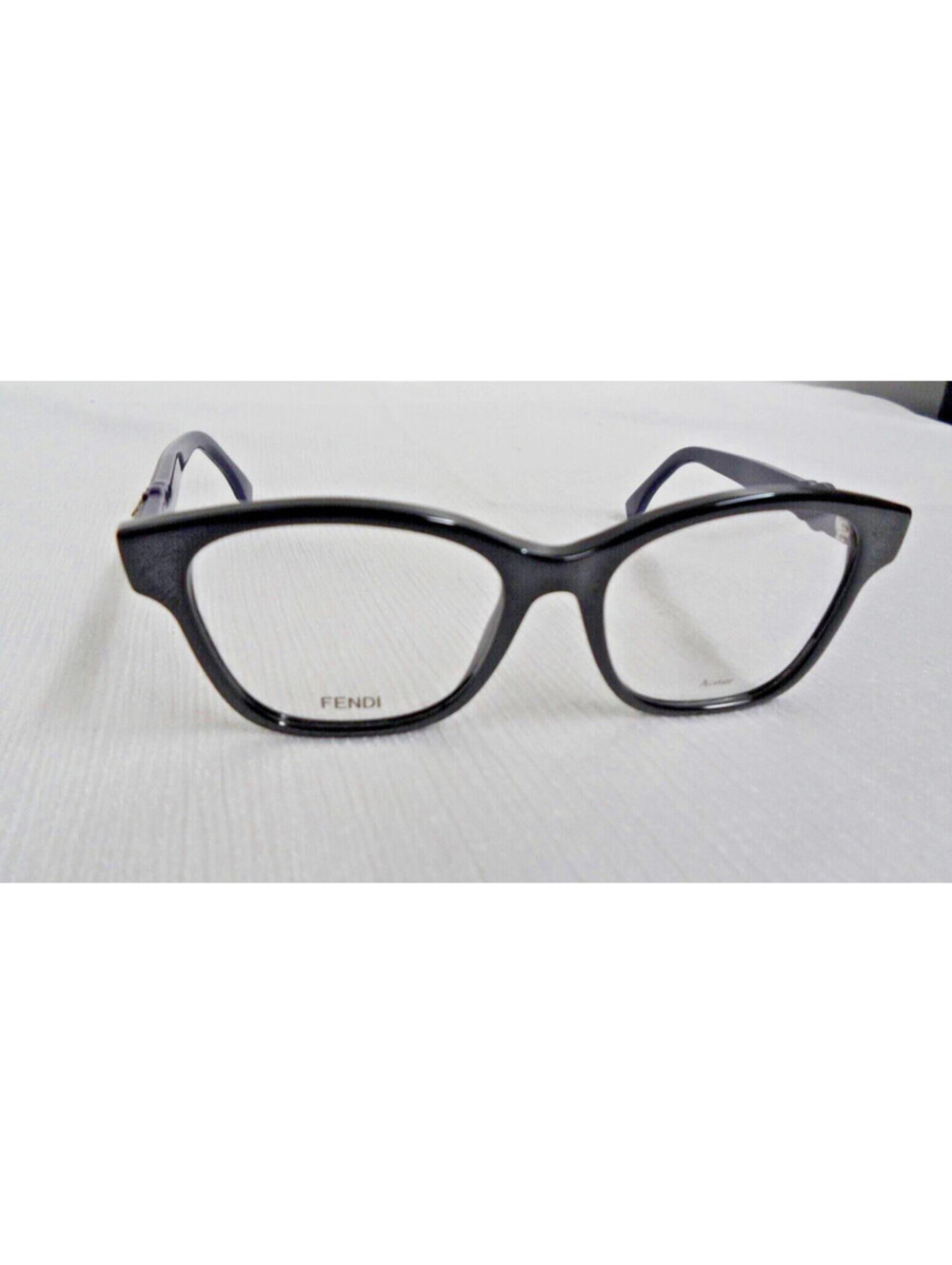FENDI FF0276 807 Black on Blue Studded Eyeglasses Frames Italy